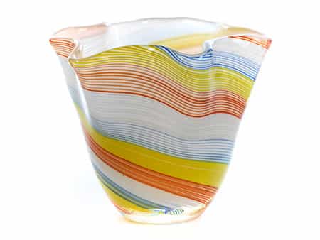 Kleine Fazzoletto-Vase von Gino Cenedese, zug.