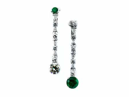 Smaragd-Diamantohrhänger