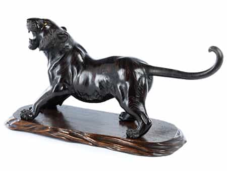 Tigerfigur in Bronze