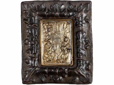 Venezianisches Bronzerelief mit Darstellung einer Verkündigung