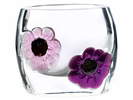 Kleine Daum-Vase mit Blütendekor