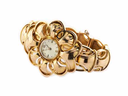 Goldene Armbanduhr von Longines