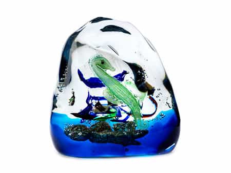 Murano-Glasskulptur Aquarium von Zanella