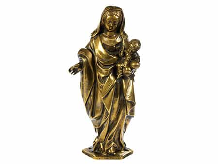 Bronzefigur Maria mit dem Kind