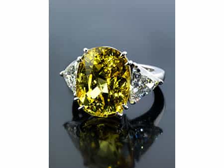 Gelber Saphir-Diamantring