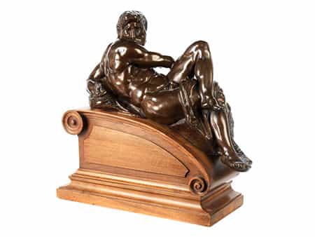 Bronzeskulptur Allegorie des Tages nach Michelangelo