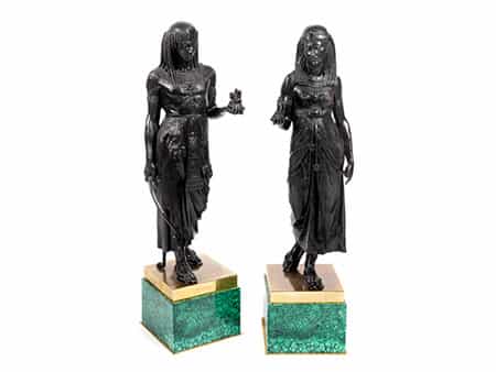 Paar ägyptische Skulpturen im Empire-Stil