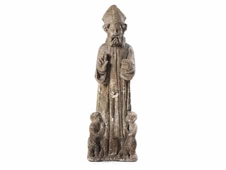 Steinfigur des Heiligen Nikolaus