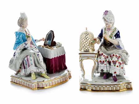 Paar Meissener Porzellanfigurengruppen