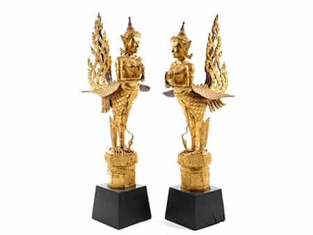 Paar thailändische Tempelfiguren