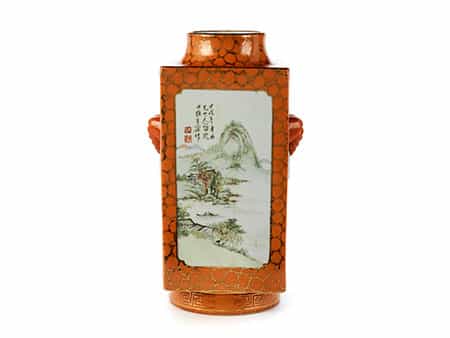 Cong-Vase mit Landschaften