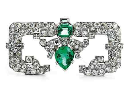 Diamant-Smaragdbrosche von Cartier