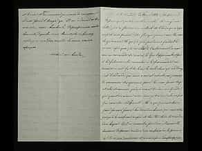 Brief Nr. 44 der Korrespondenz des Zaren Alexander II. von Russland an Ekaterina Dolorukaya (der späteren Prinzessin Jurjewskaya) in französischer Sprache. 