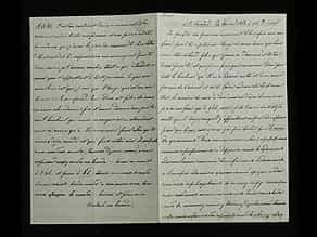 Brief Nr. 45 der Korrespondenz des Zaren Alexander II. von Russland an Ekaterina Dolorukaya (der späteren Prinzessin Jurjewskaya) in französischer Sprache.