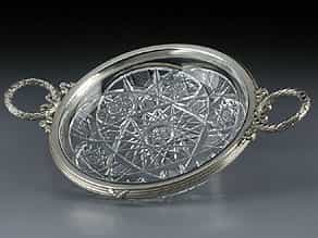 Kristallschale mit Silbermontierung von Fabergé