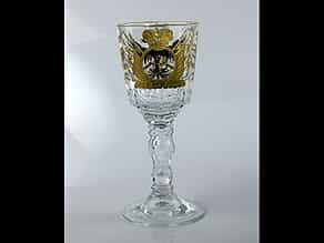 Wein-Kristallglas von Laurenz Orlovsky aus dem Palast Nikolaus II.