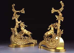 Paar Kamingarnitur- Wangen im Louis XV- Stil