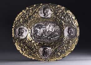 Große Augsburger Schauplatte in Silber, vergoldet