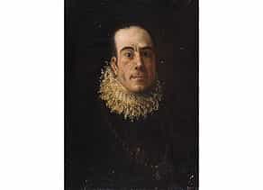 Italienischer Maler in Art/ Nachfolge der italienischen Malerei des 18. Jahrhunderts Portrait eines Mannes mit Halskrause und Amtskette
