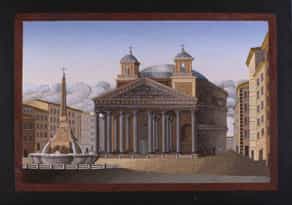 Mikromosaik mit Ansicht des Pantheon in Rom