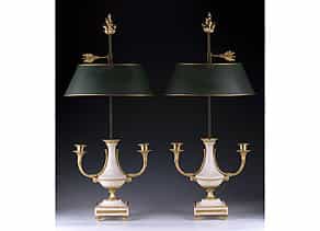 Paar französische Bouillot-Tischlampen