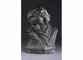Französischer Bildhauer des 19./20. Jahrhunderts, Beethoven-Büste von Felix Masseau (Abb.)