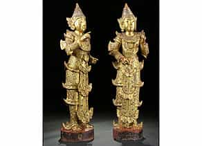 Paar Tempelfiguren
