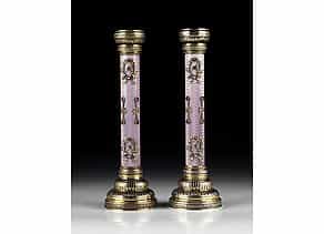 Paar seltene Fabergé-Leuchter