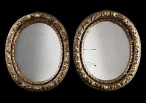 Paar ovale Barock-Spiegelrahmen