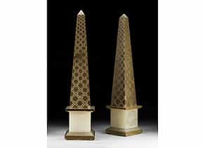 Paar Alabaster-Obelisken
