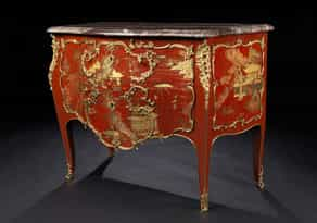 Bedeutende und seltene Louis XV-Lackkommode mit Chinoiserie-Dekor von Mathieu Criaerd