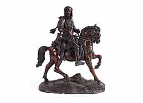 Große Bronzefigur eines orientalischen Reiters