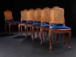 Satz von sechs Louis XV-Stühlen