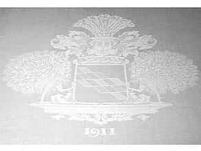 Bankett-Tafeltuch mit den Wappen der Familie v. Buddenbrock