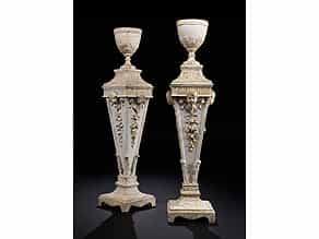 Paar Vasen-Piedestals