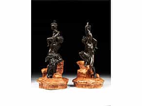 Bronzefiguren-Paar