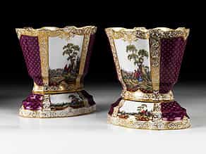 Paar Meissener Cachepot-Vasen (sog. Holländervasen )