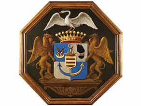 Gemaltes Wappen der Grafen von Nostitz-Rieneck 