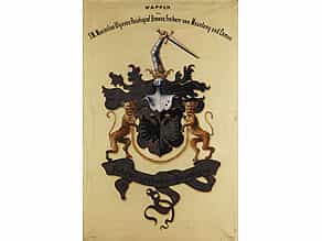Gemaltes Wappen des Reichsgrafen Browne 