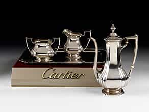 Mokkaservice in Silber von Cartier
