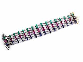 † Safir-Rubin-Smaragd-Armband