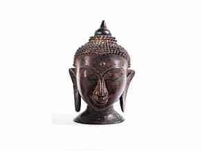 Buddhakopf in Bronze