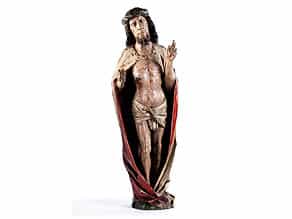 Seltene Skulptur des Christus als Schmerzensmann