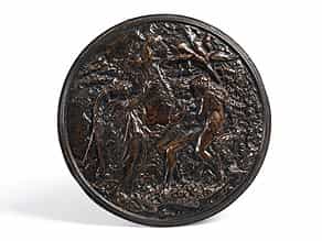 Relieftondo in Bronze