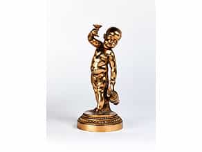 Bronzefigur eines Bacchantenknäbleins