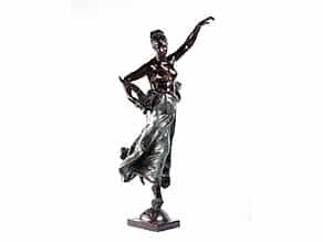 Bronzefigur einer jugendlich dargestellten Fortuna