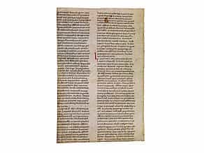 Fragment aus einer Riesenbibel des 12. Jahrhunderts.