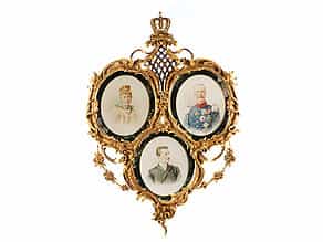 Bilderrahmen als Hochzeitsgeschenk des Bruders der Braut Louise von Bourbon-Orleáns, Herzog Emanuel von Vendôme