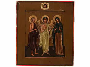 Ikone: Schutzengel mit Maria von Ägypten und Maria Magdalena