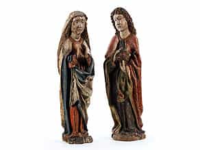 Gotisches Figurenpaar: Maria und Johannes Evangelist